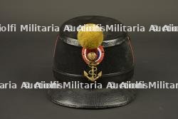 Shako 1872 infanterie coloniale. Colonial infantry shako, 1872 pattern.