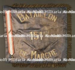 Fanion 151ème bataillon de marche. Pennant of the 151st March Battalion.