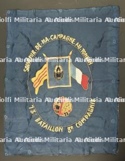 Fanion Souvenir 73ième Bataillon du Génie EO. Souvenir pennant of the 73rd Engineer Battalion Far East.