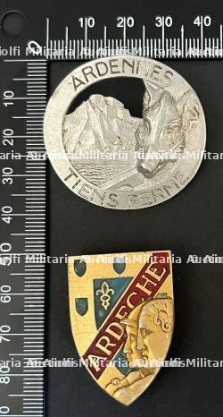 FRANCE Dpt07 et 08 INSIGNES FFI. France FFI insignia Departments 07 and 08