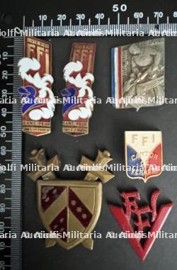 FRANCE Dpt21 et 58 INSIGNES FFI. France FFI insignia Departments 21 and 58