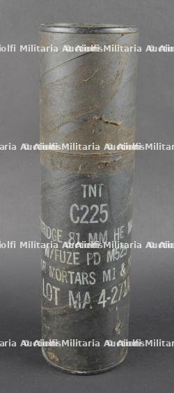 Container pour obus de mortier US. US mortar shell container