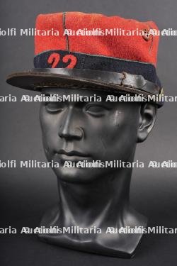 Képi 1873 22ème d'infanterie. Képi model 1873, 22nd Infantry Regiment