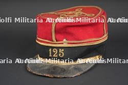 Képi foulard d'un lieutenant du 125e RI de Poitiers. Lieutenant’s kepi cover, 125th Infantry Regiment of Poitiers