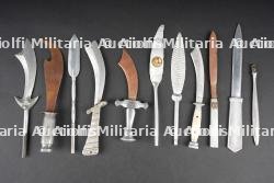 Lot artisanat de tranchées coupes papier. Lot of trench-art paper knives