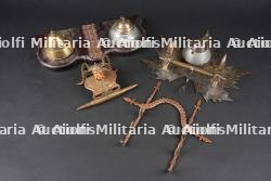 Lot artisanat de tranchées encriers. Lot of trench-art inkwells