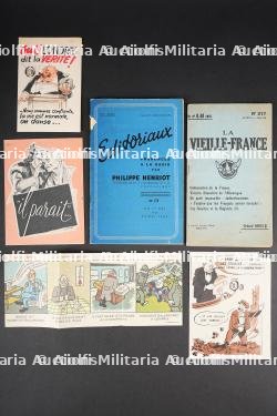 Ensemble documents et tracts Seconde Guerre. Group of Second World War documents and leaflets