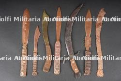 Lot artisanat de tranchées coupes papier. Lot of trench-art paper knives