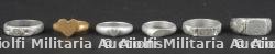 Ensemble de 6 bagues artisanat de tranchée. Set of six trench art rings