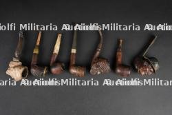 Lot artisanat de tranchées pipes. Lot of trench-art pipes