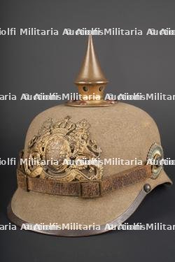 Casque à pointe ersatz en feutre bavarois. Bavarian felt ersatz pickelhaube