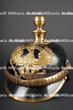 Casque à boule M1895 Peninsula Waterloo Gohrde du Feld Artillerie Regiment Nr 10 de Hanovre. M1895 artillery helmet with ball top Peninsula – Waterloo – Göhrde of Hanoverian Field Artillery Regiment Nr. 10
