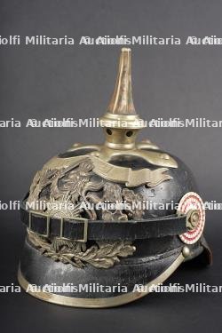 Casque à pointe du Leibgarde Infanterie Regiment Nr 115 hessois. Pickelhaube of Hessian Leibgarde Infantry Regiment Nr. 115