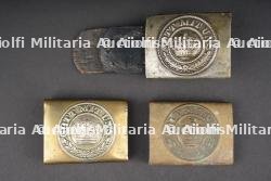 Lot de 3 boucles de ceinturon prussiennes. Lot of three Prussian belt buckles