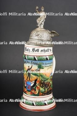 Chope de réserviste du JR70 de Saarbrucken. Reservist stein of Infantry Regiment JR 70, Saarbrücken