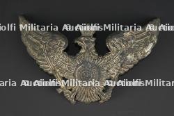 Plaque de casque à pointe M1895 troupe de la Garde en maillechort. M1895 enlisted Guard pickelhaube plate in nickel silver
