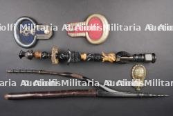 Tube de pipe de réserviste de Ulan du UR5, épaulettes et blason allemands impériaux. Reservist pipe stem of Ulan Regiment UR 5, with epaulettes and Imperial German coat of arms