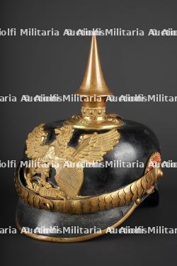 Casque des regiments d infanterie n°110 du grand-duche de Bade, modele 1871-99 d officier. Officer Model 1871–1899 helmet of Infantry Regiment No. 110 of the Grand Duchy of Baden