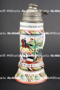 Chope de réserviste du Fuss Artillerie Regiment Nr 8 de Metz. Reservist stein of Fußartillerie-Regiment Nr. 8, Metz