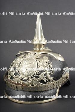 Casque à pointe Bavarois M1886 Leib Regiment, Pionnier ou Eisenbahn. Bavarian pickelhaube M1886 of the Leib Regiment, Pioneers or Railway Troops
