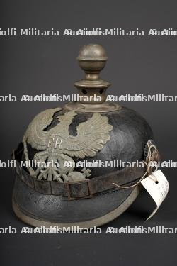 Casque à boule d'artilleur M1915 prussien. Prussian M1915 artillery ball-top helmet