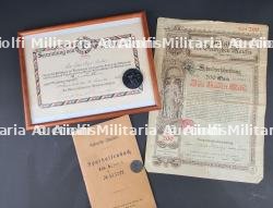 Lot de documents monétaires allemands impériaux. Lot of Imperial German monetary documents.