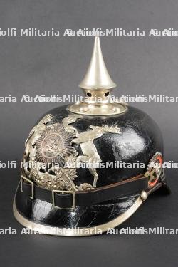 Casque à pointe M1895 Eisenbahn Wurttemberg. M1895 Württemberg Railway Troops spiked helmet.