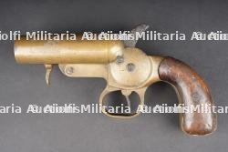 Rare pistolet de signalisation de la marine allemande à double canon dit de sous-marins. Rare double-barrel German naval signal pistol,