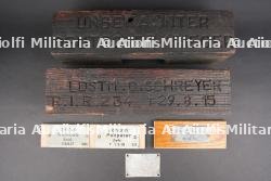 Lot de plaques provisoires de tombes allemandes. Lot of temporary German grave markers.