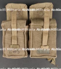 Ensemble Pochettes à pansements Commandos Parachutistes Type II 48 datée 1953. Commandos Parachutists Type II 48 dressing pouches set dated 1953 — miniature 4