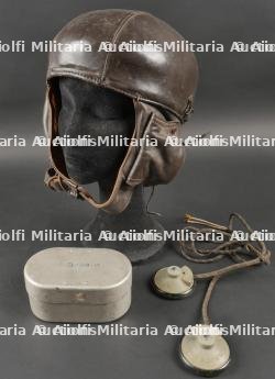 Casque de vol Guenau avec écouteurs. Guenau flight helmet with headphones — photo 1