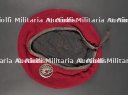Béret rouge parachutistes en 3 parties. Red beret paratroopers three piece — photo 6