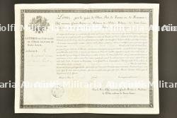 Lettres de Chevalier de l'Ordre de Saint-Louis du Colonel de Guignard, Comte de Saint Priest — miniature 1