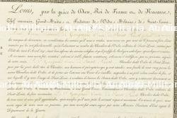 Lettres de Chevalier de l'Ordre de Saint-Louis du Colonel de Guignard, Comte de Saint Priest — photo 4