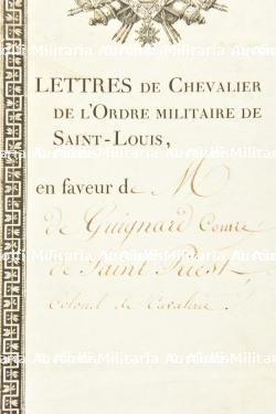 Lettres de Chevalier de l'Ordre de Saint-Louis du Colonel de Guignard, Comte de Saint Priest — miniature 6