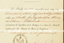 Diplôme de la médaille de l'Expedition de la Mer Baltique de 1854 — photo 9