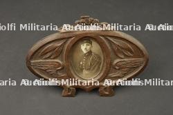 Cadre artisanal avec photo d'un aérostier
