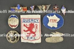 Lot d'insignes FFI et divers