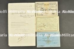 Ensemble de médaille, documents, diplomes et citation d'un soldat du 4e BCP et faire part de décès du Lieutenant Colonel Driant — miniature 4