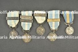 Lot de 5 médailles coloniales