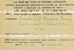 Lot de 2 diplomes de médailles grecque et roumaine de l'inspecteur principal de police Henri Herpeux — photo 6