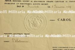 Lot de 2 diplomes de médailles grecque et roumaine de l'inspecteur principal de police Henri Herpeux — miniature 8