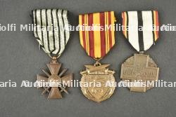 Lot de 3 médailles 1940 Croix de Guerre, Dunkerque et Gembloux