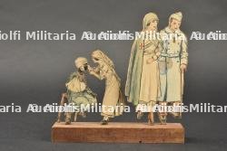 Scénette en bois avec infirmières et poilus — photo 1