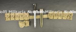 Baïonnette US, ceinturon cartouchière Garand et divers