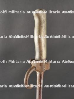 Epée-baïonnette 1886 avec marquage T.I. sur le pommeau et porte-fourreau cuir. 1886 Sword Bayonet with T.I. Mark on Pommel and Leather Scabbard Holder — miniature 10