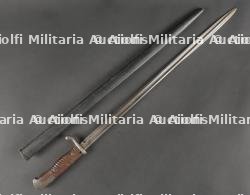 Baïonnette S98 alter Art du JR133 saxon avec fourreau fer. S98 “Alter Art” Bayonet, JR133 Saxon Regiment, with Steel Scabbard — miniature 2