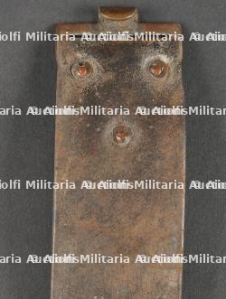 Ceinturon allemand M1895 riveté avec boucle prussienne. German M1895 Leather Belt with Prussian Buckle, Riveted Construction — miniature 4