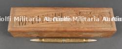 Plumier et crayon plume artisanat de tranchées français. French Trench Art Pencil Case and Fountain Pen