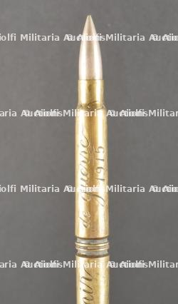 Plumier et crayon plume artisanat de tranchées français. French Trench Art Pencil Case and Fountain Pen — miniature 10